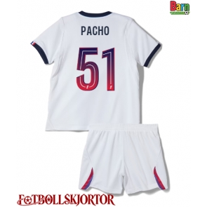 Paris Saint-Germain Willian Pacho #51 Borta Kläder Barn 2026-27 Kortärmad (+ Korta byxor)